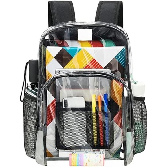 Clear Backpack Heavy Duty PVC Transparent Backpack - Picture 6 of 6